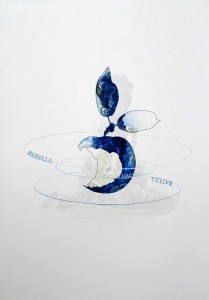 aus der Serie: 11 Mundphasen der Schöpfung, 2010, Pigmenttusche, Aquarell auf Papier/Pigment ink, watercolour on paper, 100 x 70 cm