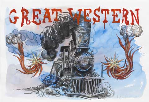 web Andreas Amrhein_Great Western, 2018, Acryl auf Bütten, 70 x 50 cm   