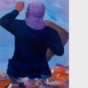 grweb_Said Baalbaki, Der Imker  blau, 2015-17, Öl auf Leinwand, 140 x 110 cm                  